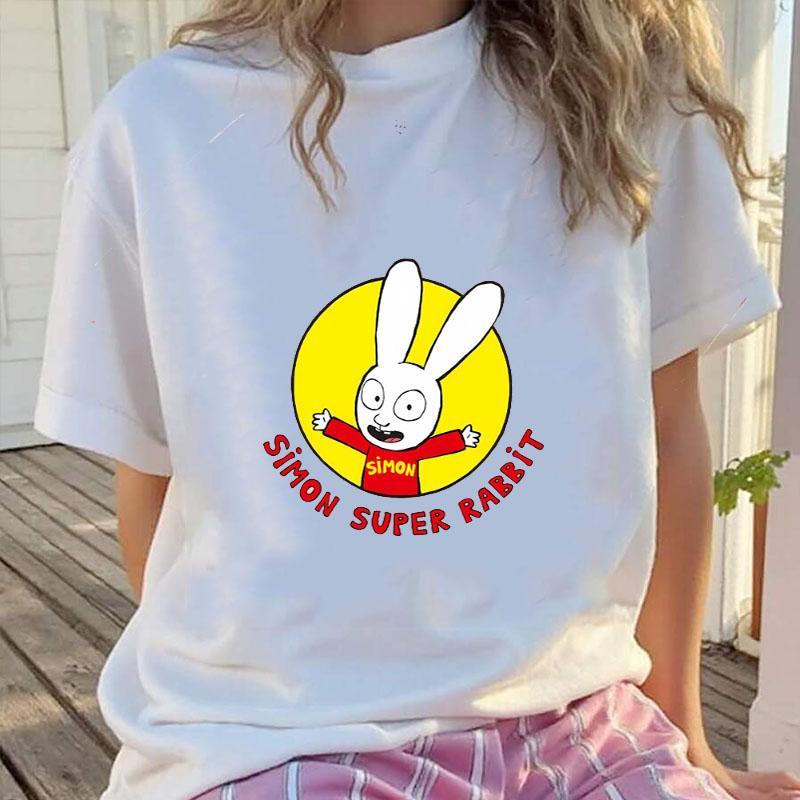 Simon Super Bunny T-Shirt Funny Kids Boys Round Neck Short Sleeve Top Spring Summer Girls Casual Cartoon Pattern Clothing 3XL білий
Simon Super Bunny T-Shirt Funny Kids Boys Round Neck Short Sleeve Top Spring Summer Girls Casual Cartoon Pattern Clothing 3XL білий