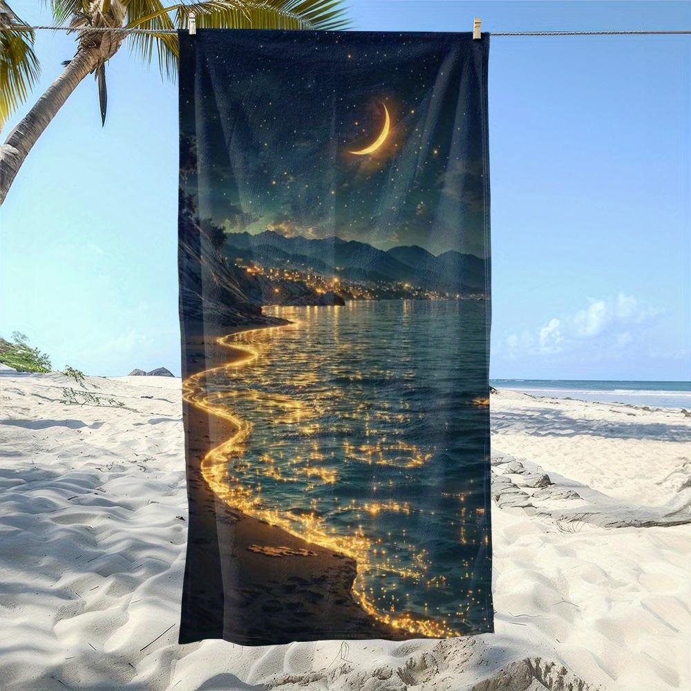 Stunning Nighttime Crescent Moon Starry Sky Towel, Large Durable Stylish for Beach Pool W30*H60(CM)
Stunning Nighttime Crescent Moon Starry Sky Towel, Large Durable Stylish for Beach Pool W30*H60(CM)