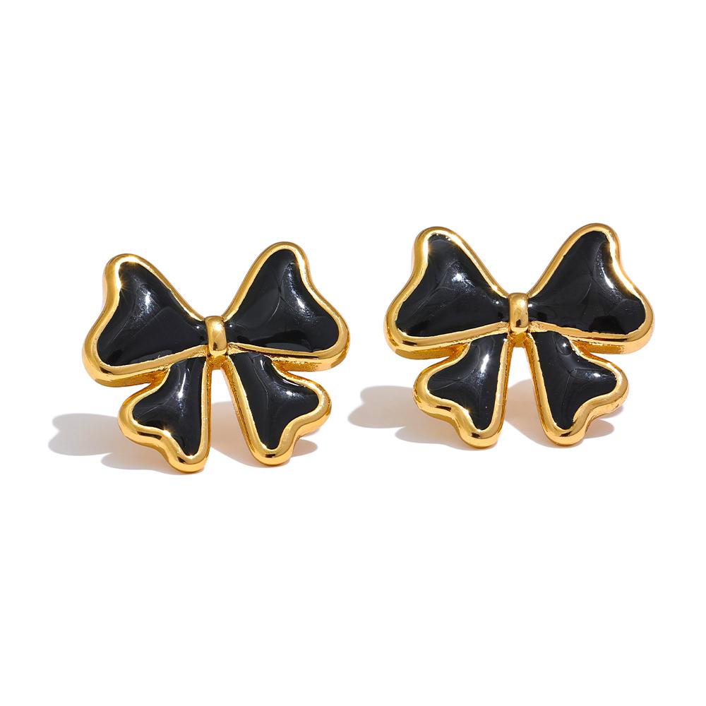 Yhpup Exquisite Blue Black White Enamel Bowknot Bow Stud Earrings Rust Proof Stainless Steel Cute Charm Fashion Jewelry Gift
Yhpup Exquisite Blue Black White Enamel Bowknot Bow Stud Earrings Rust Proof Stainless Steel Cute Charm Fashion Jewelry Gift