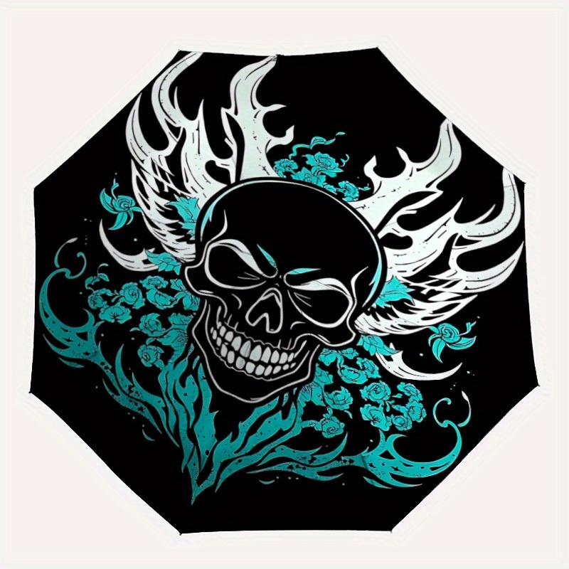 1pc Flame Skull Auto Open/Close Umbrella - Compact Travel Umbrella, 8-Rib Heavy-Duty Construction, Ideal Gift, Outdoor Accessory, Stylish Ac
1pc Flame Skull Auto Open/Close Umbrella - Compact Travel Umbrella, 8-Rib Heavy-Duty Construction, Ideal Gift, Outdoor Accessory, Stylish Ac