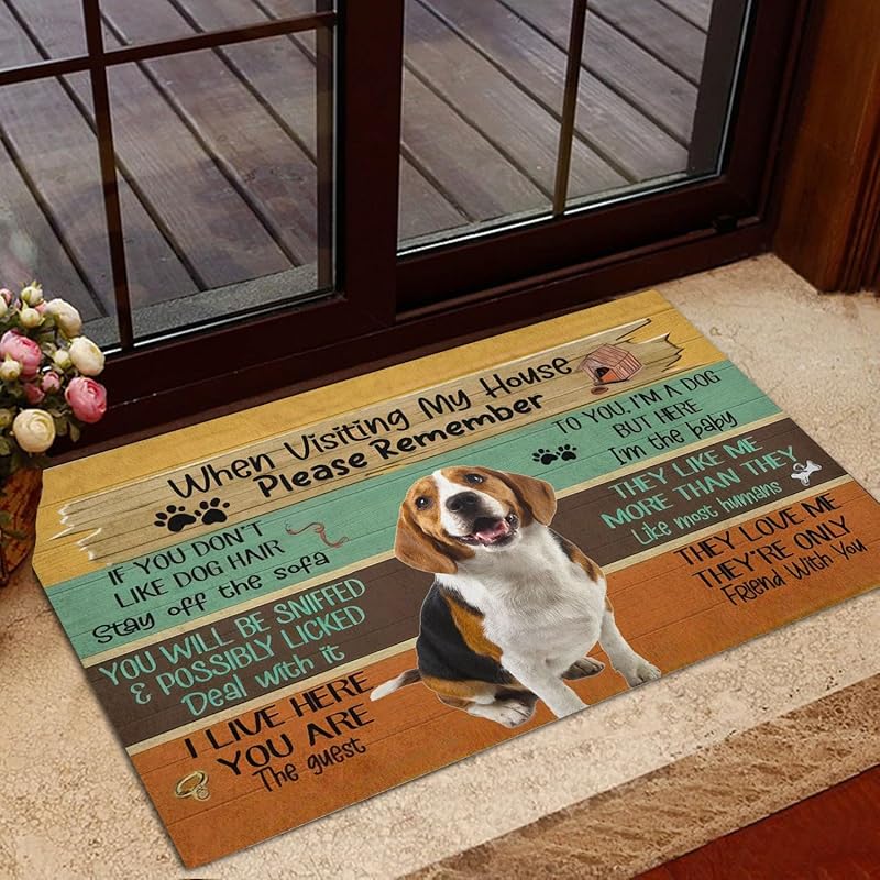 Welcome Mat When Visiting My House Please Remember Beagle Dog s House Rules Funny Entrance Mat Floor Rug Indoor Front Door Mats Home Decor Washable 20x31 Inch
Welcome Mat When Visiting My House Please Remember Beagle Dog s House Rules Funny Entrance Mat Floor Rug Indoor Front Door Mats Home Decor Washable 20x31 Inch