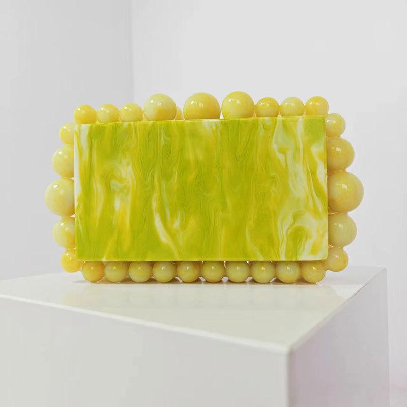 Ladies Bead Acrylic Dinner Bag One Shoulder Oblique Cross Wedding Banquet Clutch Bag жовтий
Ladies Bead Acrylic Dinner Bag One Shoulder Oblique Cross Wedding Banquet Clutch Bag жовтий