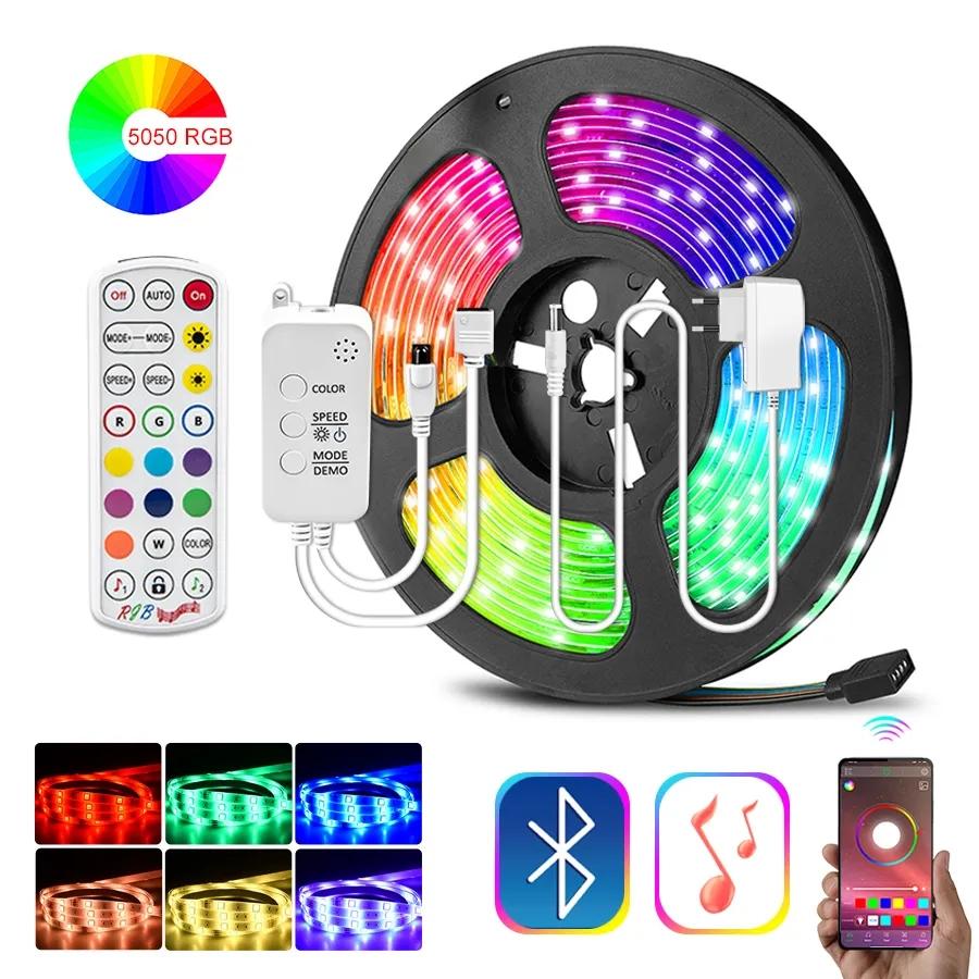 RGB светодиодная лента 12V 5050 с синхронизацией музыки, пульт дистанционного управления, гибкая RGB светодиодная лента 5м 10м 15м для комнаты, стены, окружающая подсветка 5M set EU Plug
RGB светодиодная лента 12V 5050 с синхронизацией музыки, пульт дистанционного управления, гибкая RGB светодиодная лента 5м 10м 15м для комнаты, стены, окружающая подсветка 5M set EU Plug