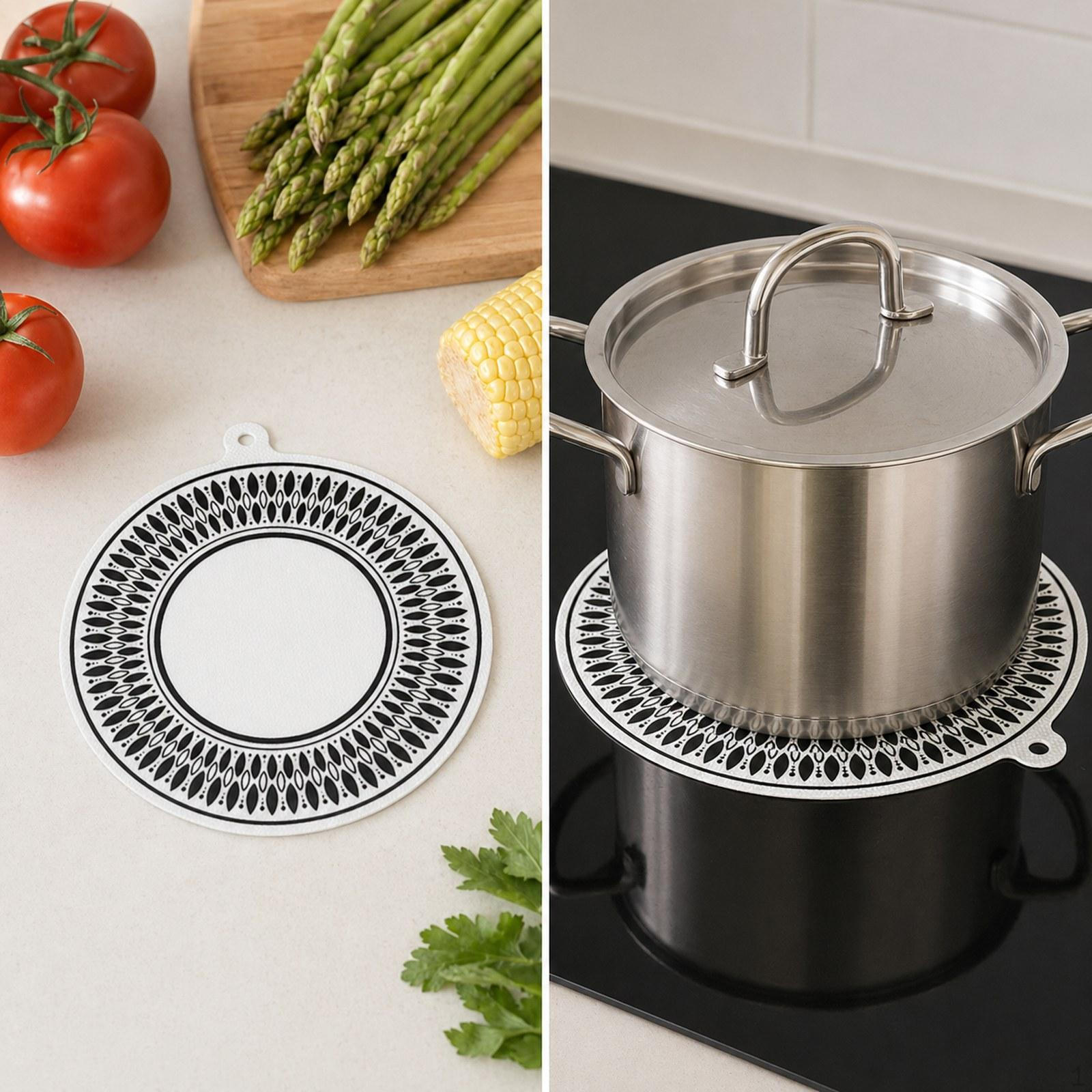 Mat for Induction Hobs Made of Silicone And Fiberglass, Scratch-resistant, Kitchen Utensils 22cm
Mat for Induction Hobs Made of Silicone And Fiberglass, Scratch-resistant, Kitchen Utensils 22cm