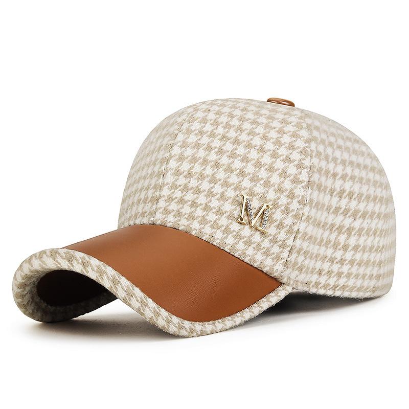 Houndstooth M Logo Baseball Cap Korean Version Women S Hat Versatile Duckbill Cap Adjustable хакі
Houndstooth M Logo Baseball Cap Korean Version Women S Hat Versatile Duckbill Cap Adjustable хакі
