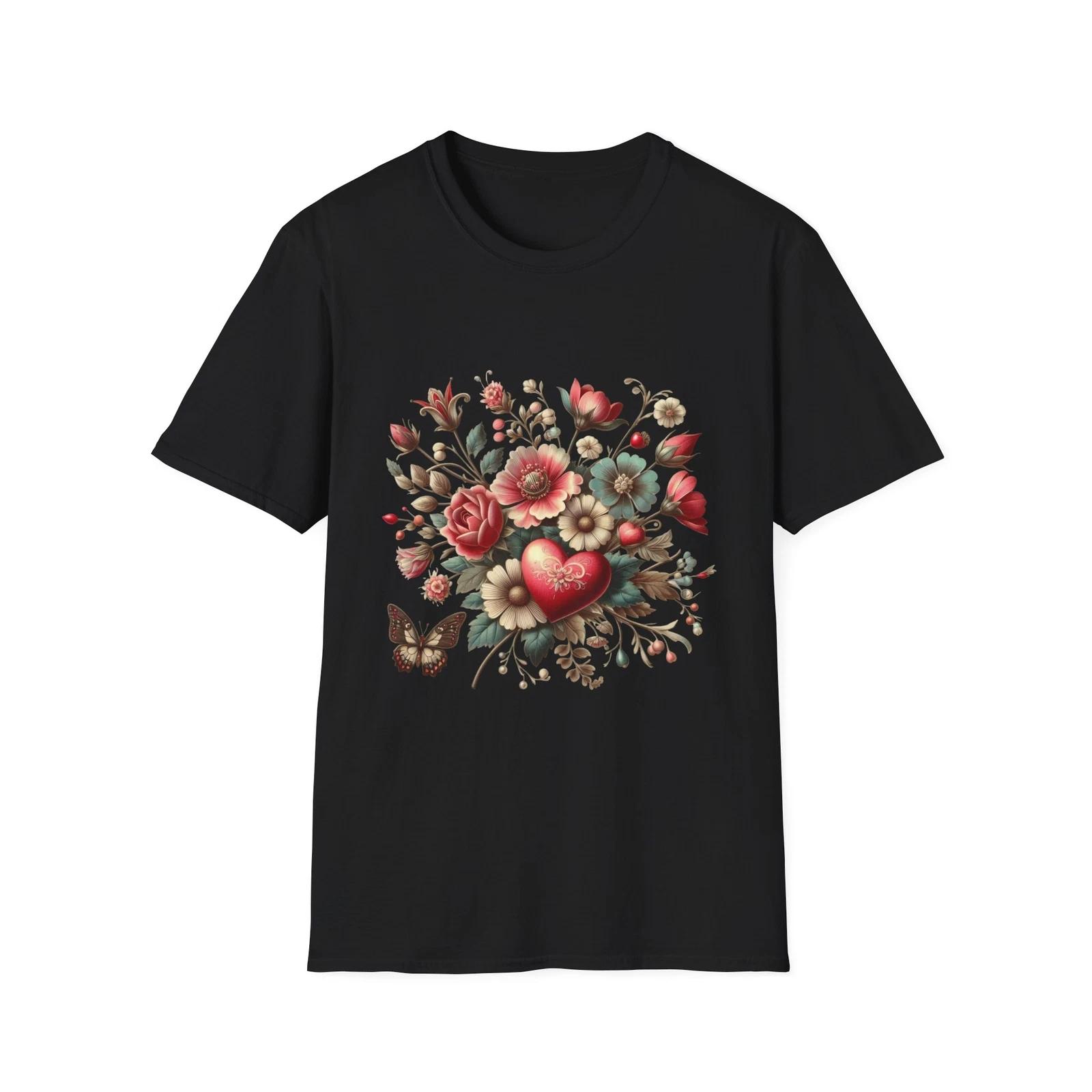 Floral Heart Unisex T-Shirt, Vintage Style Tee, Gift for Her, Spring Fashion, S
Floral Heart Unisex T-Shirt, Vintage Style Tee, Gift for Her, Spring Fashion, S