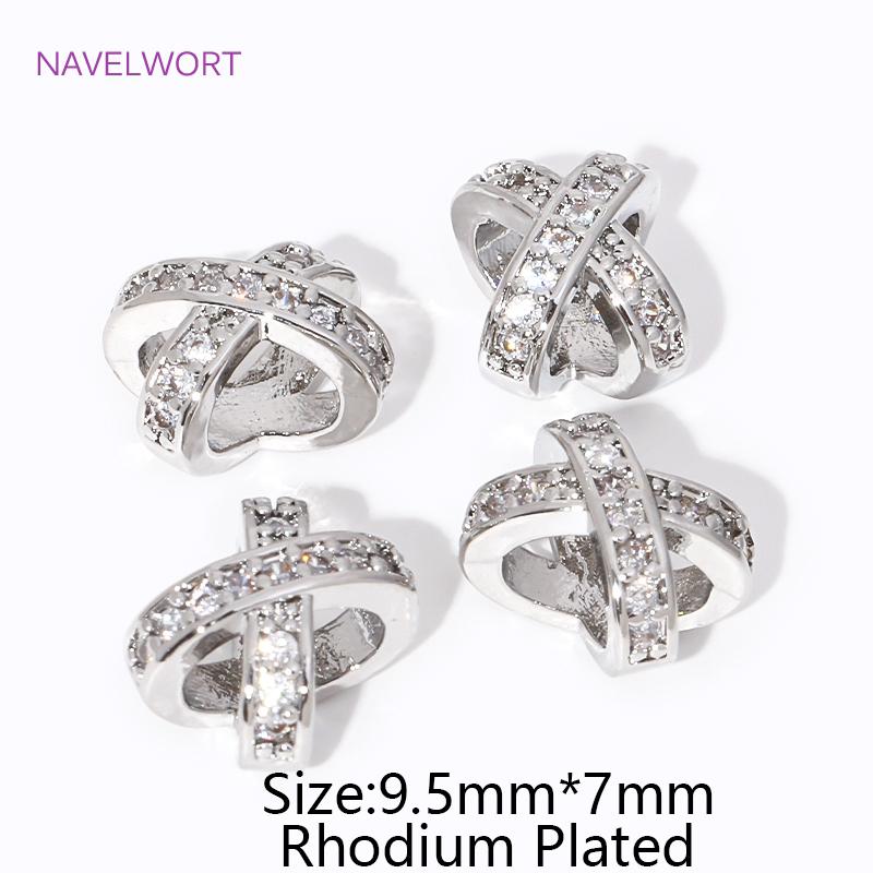 18K Gold Plated Brass Inlaid Zircon X-Shaped Porous Spacer Beads,Beads Separator,For DIY Jewelry Making Accessories Wholesale 5 pieces
18K Gold Plated Brass Inlaid Zircon X-Shaped Porous Spacer Beads,Beads Separator,For DIY Jewelry Making Accessories Wholesale 5 pieces