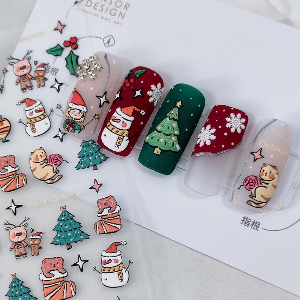 Santa Claus Elk Nail Stickers Christmas Nail Stickers Snowflake Nail Decals Nail Art Decorations E1
Santa Claus Elk Nail Stickers Christmas Nail Stickers Snowflake Nail Decals Nail Art Decorations E1