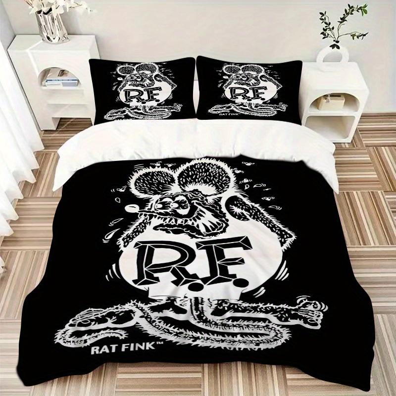 3pcs Rat Fink Bedding Set Down Comforter Cover and Pillowcases, Suitable for All Seasons(No Insert)-0729025 135x200cm
3pcs Rat Fink Bedding Set Down Comforter Cover and Pillowcases, Suitable for All Seasons(No Insert)-0729025 135x200cm