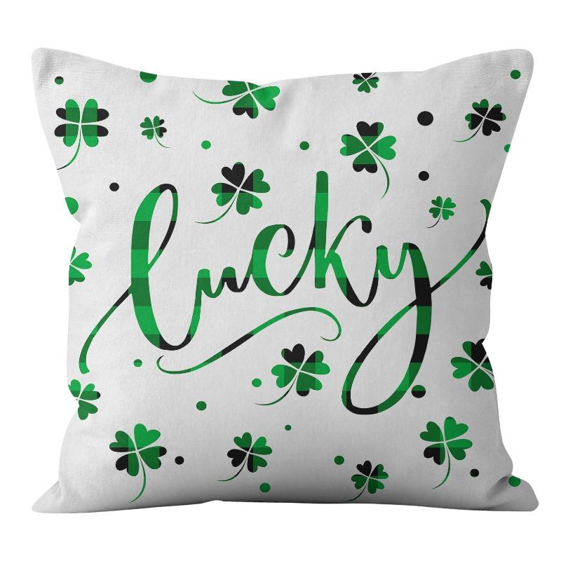 Home Cushion Cover St. Patrick s Day Pillow Cover Four-leaf Clover Plaid Sofa Cushion Cover 45*45cm
Home Cushion Cover St. Patrick s Day Pillow Cover Four-leaf Clover Plaid Sofa Cushion Cover 45*45cm