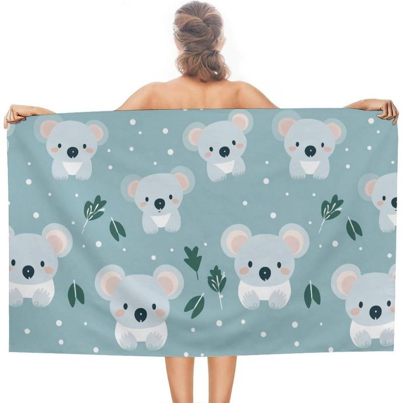 Cute Cartoon Koala Beach Towel Flat Print Teal Blue Microfiber Bath Towel for Kids Girls Travel Soft Quick Dry Pool Blanket W40*H60(CM)
Cute Cartoon Koala Beach Towel Flat Print Teal Blue Microfiber Bath Towel for Kids Girls Travel Soft Quick Dry Pool Blanket W40*H60(CM)