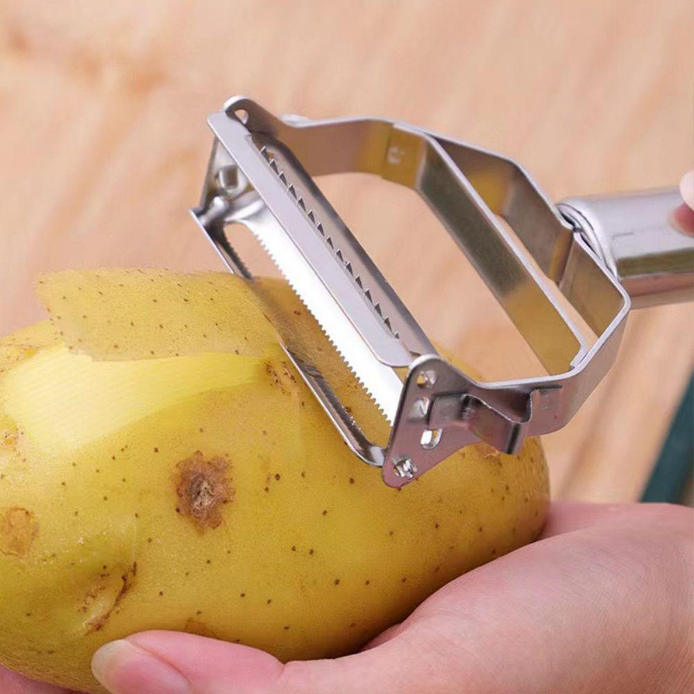 Stainless Steel Double Head Grater Multifunctional 2-In-1 Household Kitchen Melon Grater Fruit Potato Peeling Knife
Stainless Steel Double Head Grater Multifunctional 2-In-1 Household Kitchen Melon Grater Fruit Potato Peeling Knife