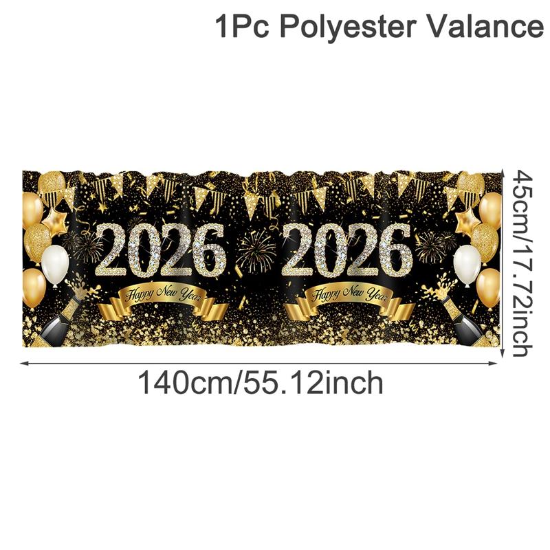 2026 Happy New Year Short Curtains Valances Fireworks&Balloons Windows Treatments New Year Decorations for Home Kitchen Bathroom
2026 Happy New Year Short Curtains Valances Fireworks&Balloons Windows Treatments New Year Decorations for Home Kitchen Bathroom