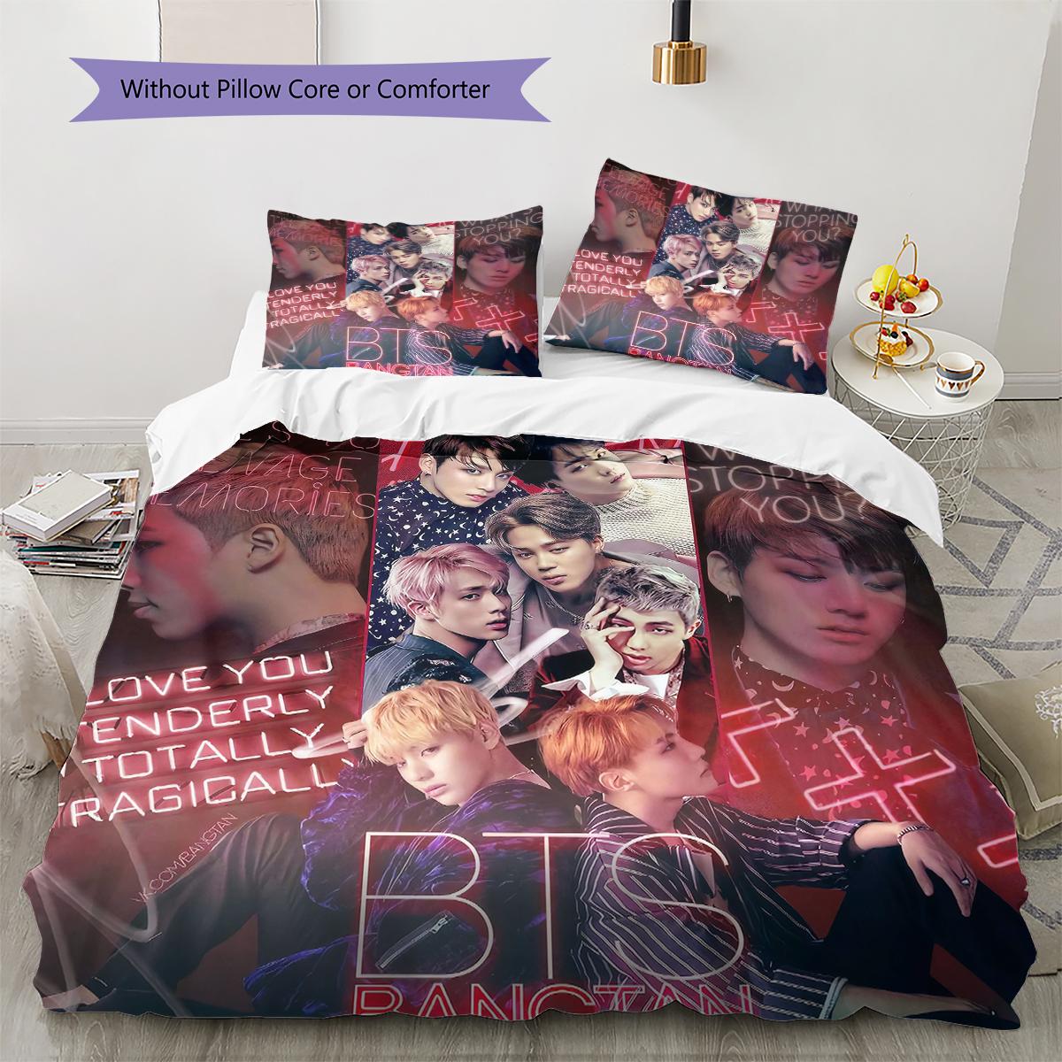 Kpop Group Pattern Bedding Quilt Set Quilt Cover Pillowcase Home Decoration Gift (1 * duvet cover + 2 * pillowcase, without core) 200x200cm
Kpop Group Pattern Bedding Quilt Set Quilt Cover Pillowcase Home Decoration Gift (1 * duvet cover + 2 * pillowcase, without core) 200x200cm