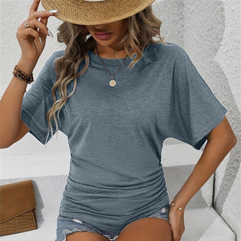 Женская модная шикарная футболка с короткими рукавами и рюшами из удобной смеси хлопка, универсальная для весны и лета S розы красного
Женская модная шикарная футболка с короткими рукавами и рюшами из удобной смеси хлопка, универсальная для весны и лета S розы красного