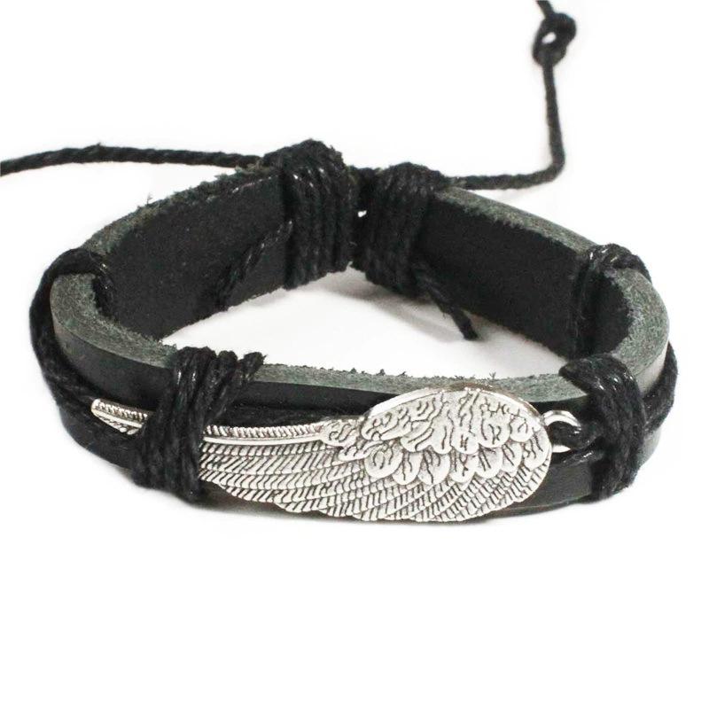 1 Piece Men Vintage Hand Woven Alloy Wing Leather Bracelet Adjustable Feather Bracelet for Men Jewelry For Men One Size чёрный
1 Piece Men Vintage Hand Woven Alloy Wing Leather Bracelet Adjustable Feather Bracelet for Men Jewelry For Men One Size чёрный