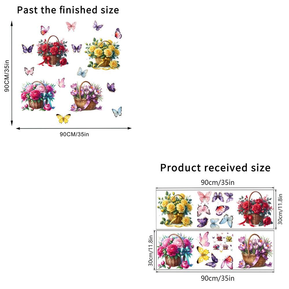 Self-Adhesive Floral Wall Sticker Rose Basket Butterfly Vinyl Decal for Bedroom Living Room Home Decor
Self-Adhesive Floral Wall Sticker Rose Basket Butterfly Vinyl Decal for Bedroom Living Room Home Decor