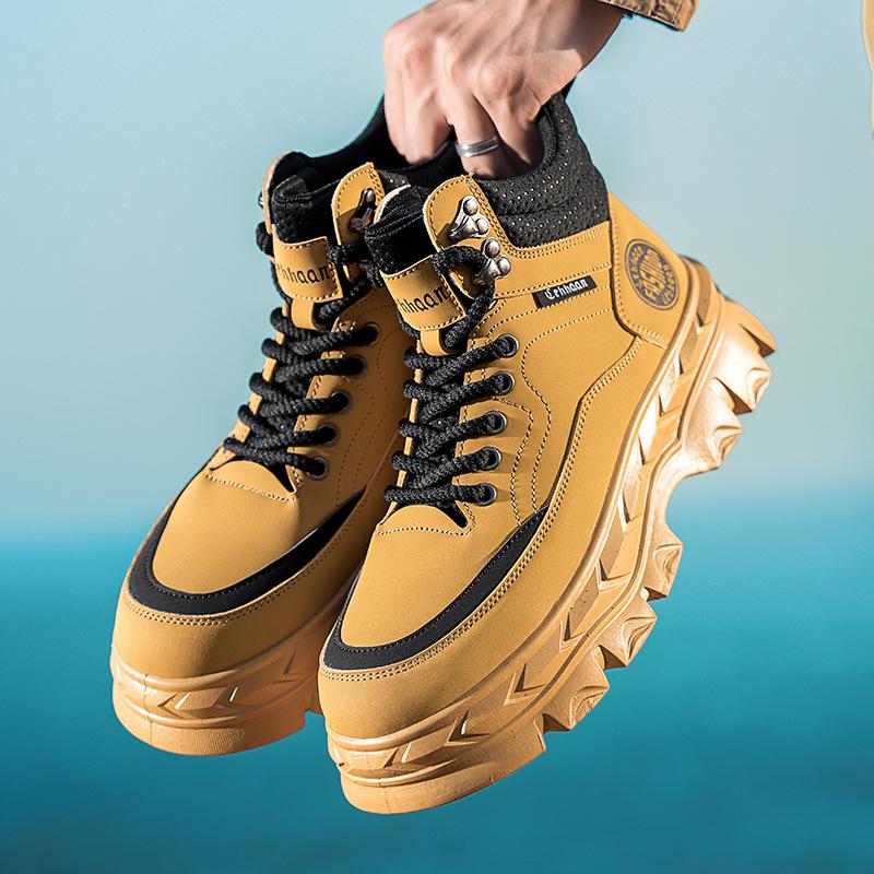 Fashion high-top lace-up Martin boots outdoor trend retro style casual platform shoes autumn student wear-resistant men s shoes 44
Fashion high-top lace-up Martin boots outdoor trend retro style casual platform shoes autumn student wear-resistant men s shoes 44