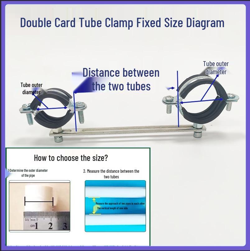 Adjustable Anti-Tip Double Tube Bracket with Perforated Clamps and Pressure Strips 16-16mm rubber (gap 4-11cm) - 1 piece
Adjustable Anti-Tip Double Tube Bracket with Perforated Clamps and Pressure Strips 16-16mm rubber (gap 4-11cm) - 1 piece