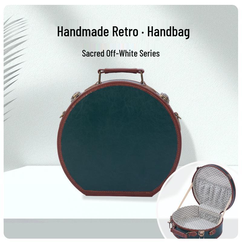 Retro 13-inch Curved Handheld Luggage: Lightweight Crossbody Hat Box, Small Makeup Storage Bag 13-inch
Retro 13-inch Curved Handheld Luggage: Lightweight Crossbody Hat Box, Small Makeup Storage Bag 13-inch