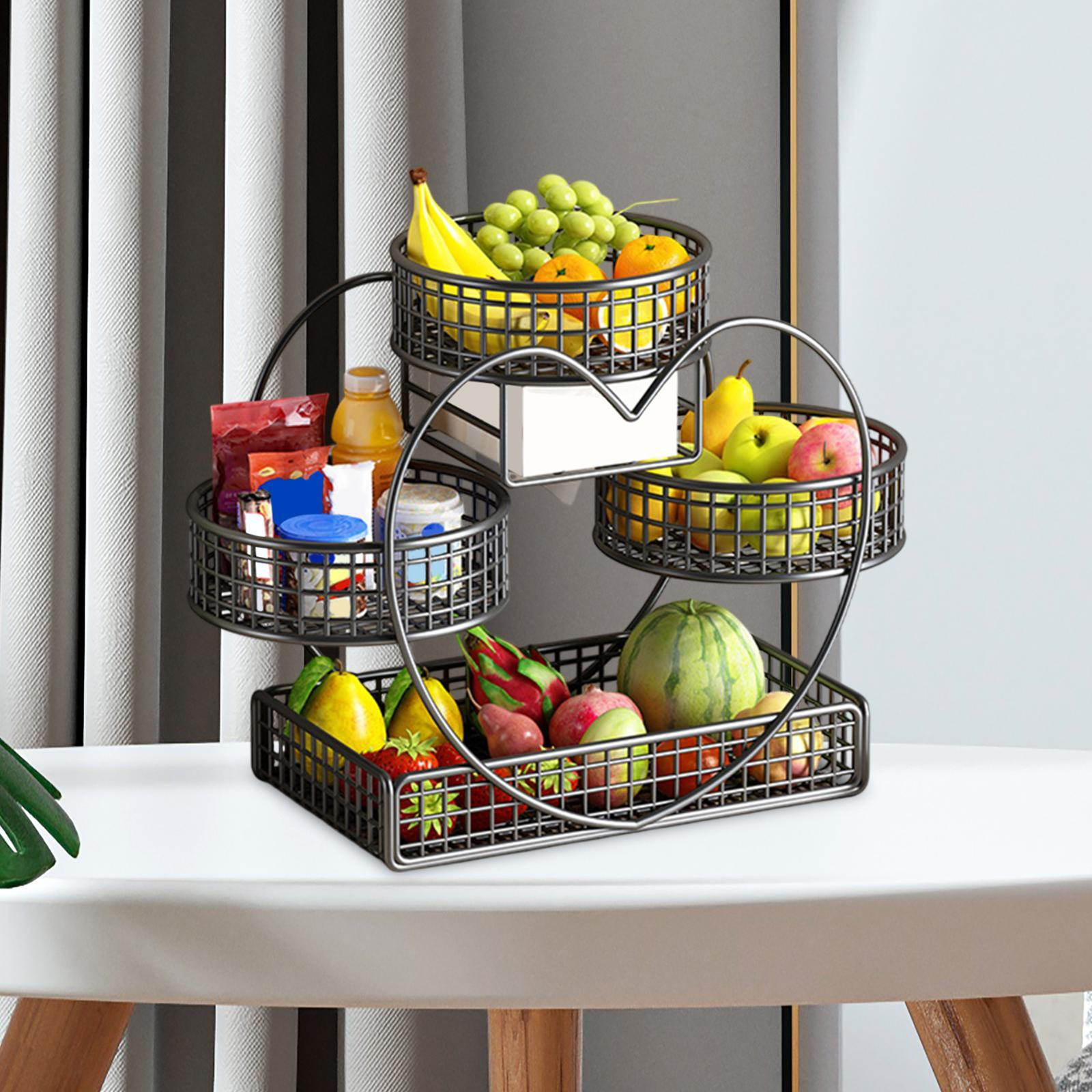 Корзина для фруктов, держатель для кухонной столешницы, подставка для хранения хлеба, овощей, картофеля
Корзина для фруктов, держатель для кухонной столешницы, подставка для хранения хлеба, овощей, картофеля