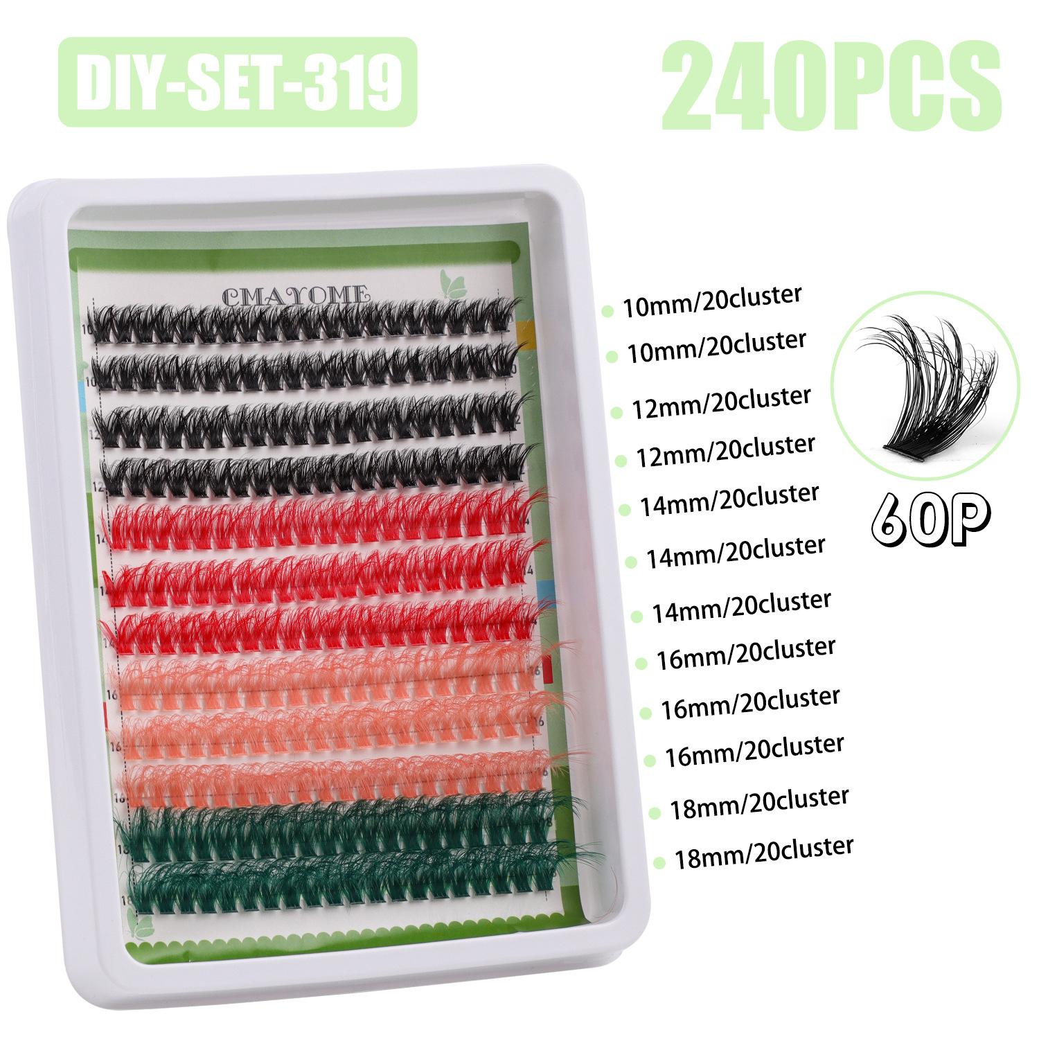 Цветные густые накладные ресницы 10-18 мм, пучковые, набор с клеем для ресниц
Цветные густые накладные ресницы 10-18 мм, пучковые, набор с клеем для ресниц