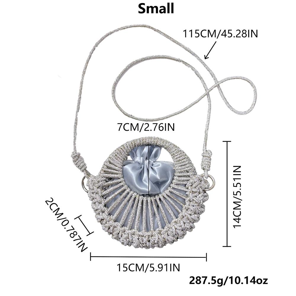 Glitter Shiny Diamond Clutch Purse Women Handbag Luxury Handmade Circular Bag Wedding Party Banquet Bag Fashion Evening Bag
Glitter Shiny Diamond Clutch Purse Women Handbag Luxury Handmade Circular Bag Wedding Party Banquet Bag Fashion Evening Bag