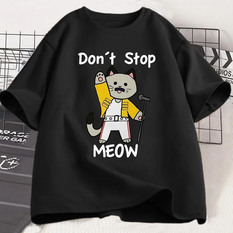 Dont Stop Meow TShirt Funny Cat Printed T Shirt Women Vintage Music Cartoon Casual Short Sleeve Women Fashion Top Clothing S
Dont Stop Meow TShirt Funny Cat Printed T Shirt Women Vintage Music Cartoon Casual Short Sleeve Women Fashion Top Clothing S