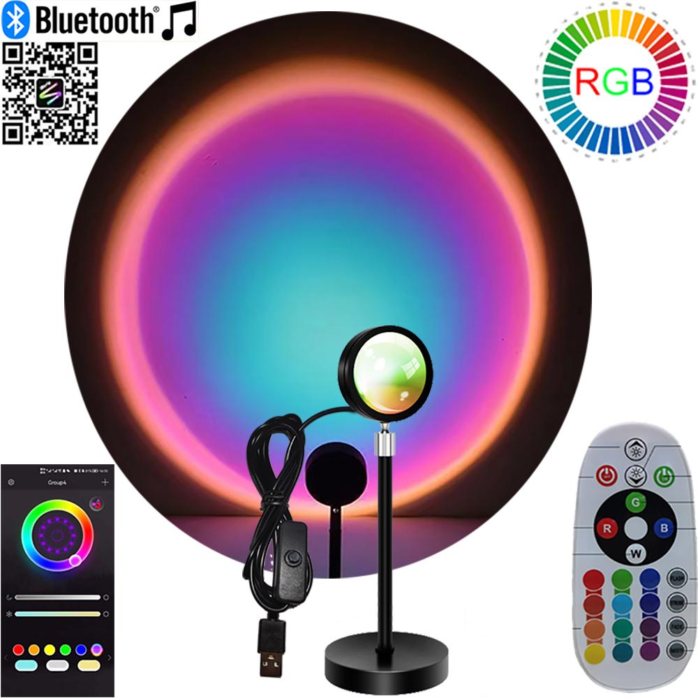 Портативная светодиодная RGB-лампа для заката с приложением Bluetooth, пультом дистанционного управления, USB-фотографией и ритмичным диско-освещением для
Портативная светодиодная RGB-лампа для заката с приложением Bluetooth, пультом дистанционного управления, USB-фотографией и ритмичным диско-освещением для
