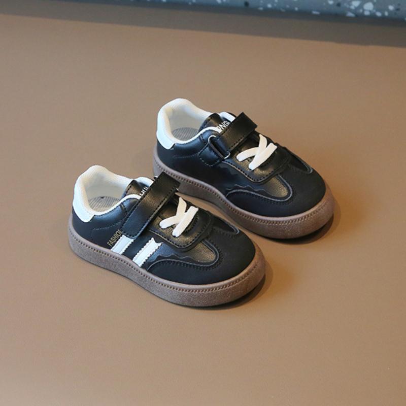 Детские моральные тренировочные туфли Весенне-осенние спортивные туфли для мальчиков Повседневные кеды Белые туфли для девочек Мягкая подошва детские туфли Forrest 27 чёрный