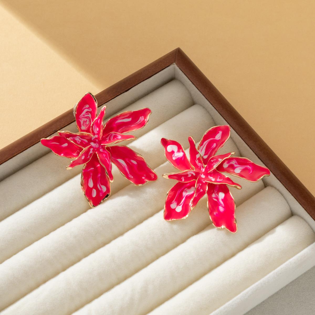Alloy Exquisite Enamel Flower Earrings Fashionable Spring 2024 Floral Design червоний
Alloy Exquisite Enamel Flower Earrings Fashionable Spring 2024 Floral Design червоний