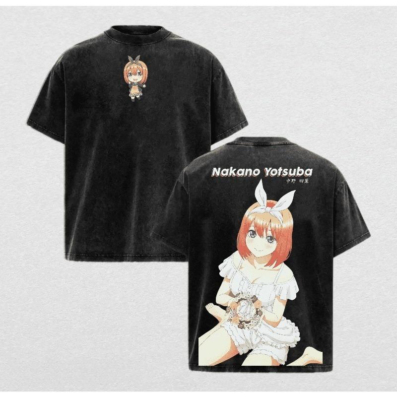 The Quintessential Quintuplets T-shirt Nakano Yotsuba Washed T Shirt Summer Short Sleeve Cotton Tees Tops Men Women Clothing XXL чорний
The Quintessential Quintuplets T-shirt Nakano Yotsuba Washed T Shirt Summer Short Sleeve Cotton Tees Tops Men Women Clothing XXL чорний