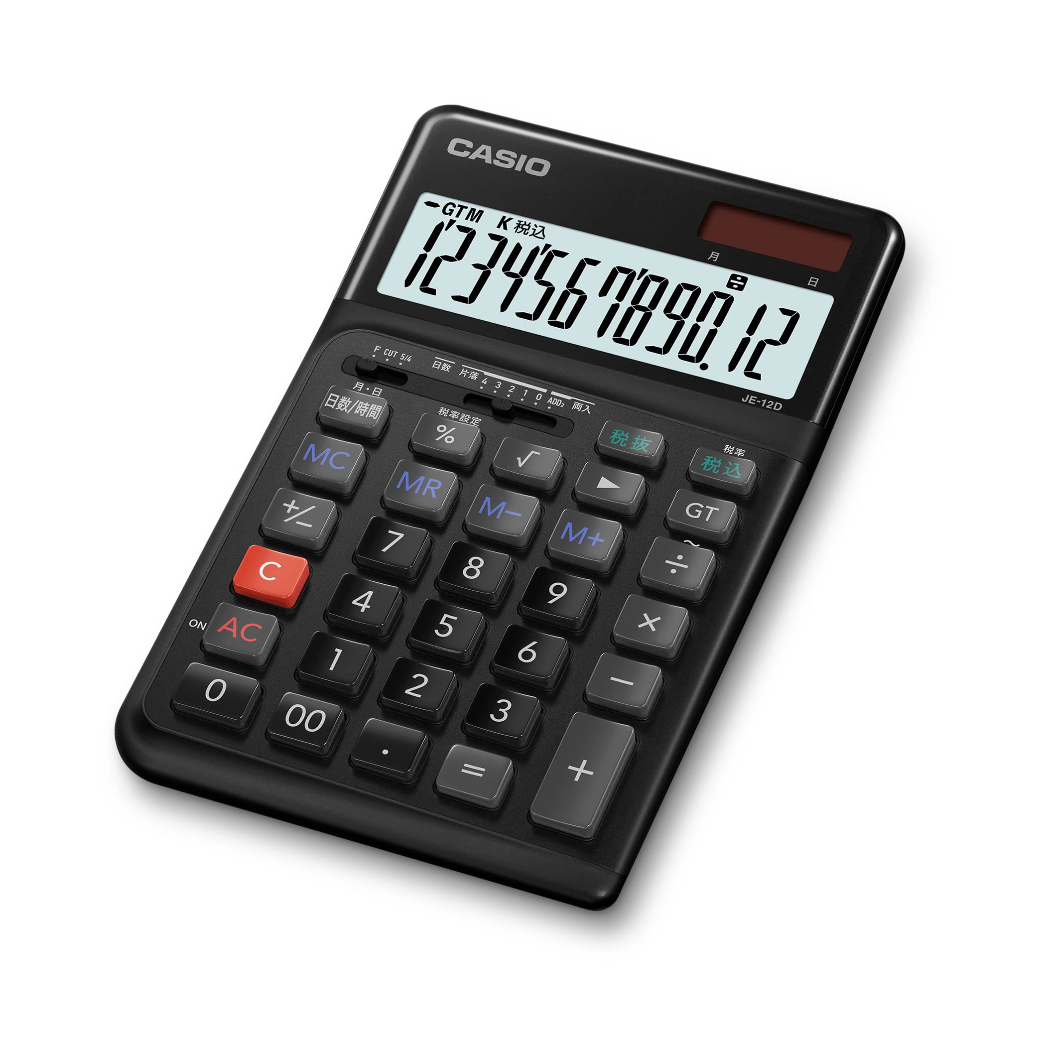 Casio Ergonomic Calculator 12 Digit Day Time Calculation Function Just Type Black Eco Mark Certified & JE-12D-BK-N
Casio Ergonomic Calculator 12 Digit Day Time Calculation Function Just Type Black Eco Mark Certified & JE-12D-BK-N