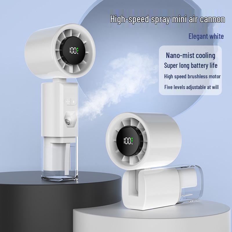 Portable High-Speed USB Rechargeable Spray Fan with Nano Water Humidifier 175*60*57mm
Portable High-Speed USB Rechargeable Spray Fan with Nano Water Humidifier 175*60*57mm