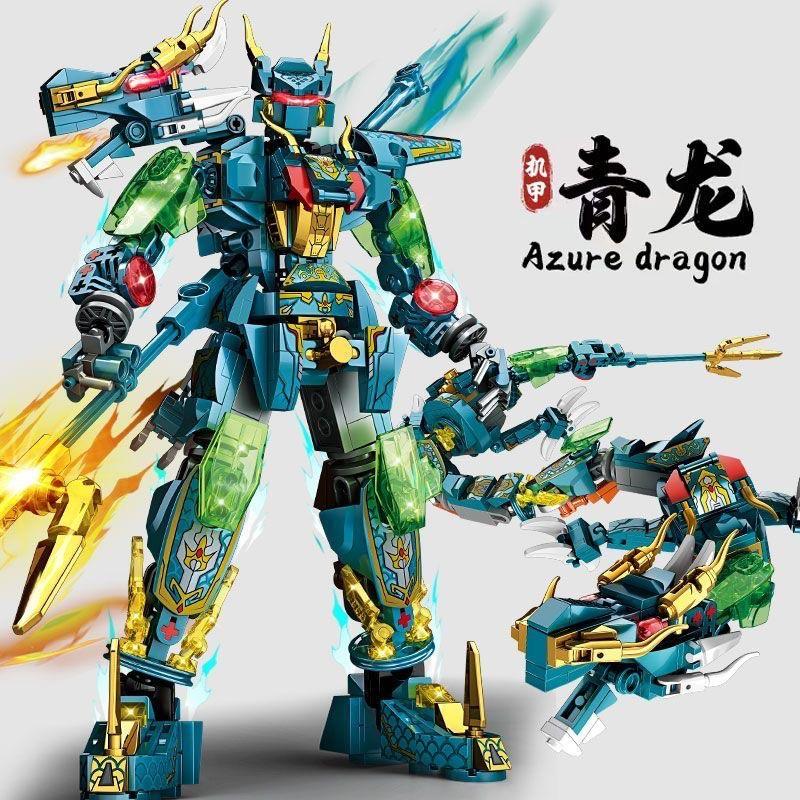 2IN1 Transforming Robot Brick Playset Mythical Beast Cyan Dragon Mech Block Bricks DIY Assembly Figure Children Toys Playsetss Holiday Gift Present
2IN1 Transforming Robot Brick Playset Mythical Beast Cyan Dragon Mech Block Bricks DIY Assembly Figure Children Toys Playsetss Holiday Gift Present