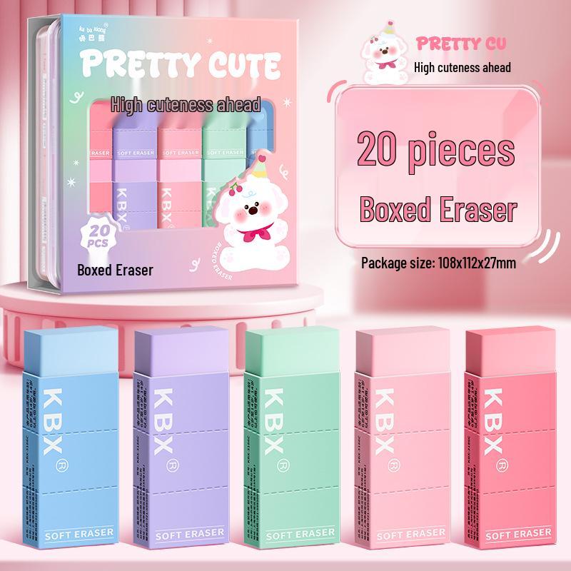 Kaba Bear Fruit Eraser, 20-Pack: High-Performance Dust-Collecting Erasers for Writing, Drawing & Exams With cover
Kaba Bear Fruit Eraser, 20-Pack: High-Performance Dust-Collecting Erasers for Writing, Drawing & Exams With cover