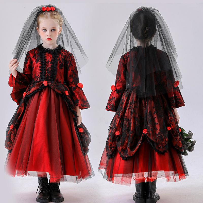 Хэллоуин Детский Костюм Девочки Вампира Ведьмы Красного Призрака Невесты Принцессы для Фотографии, Прогулки, Шоу 150
Хэллоуин Детский Костюм Девочки Вампира Ведьмы Красного Призрака Невесты Принцессы для Фотографии, Прогулки, Шоу 150