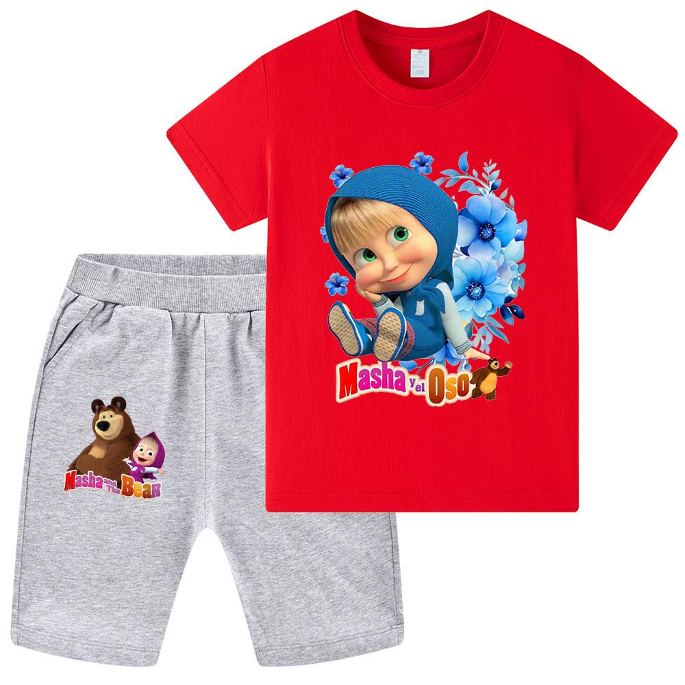 WA1346 Multi-color Casual Kids Girls Masha Bear Print Short Sleeves T-shirt Shorts Sets 120cm
WA1346 Multi-color Casual Kids Girls Masha Bear Print Short Sleeves T-shirt Shorts Sets 120cm