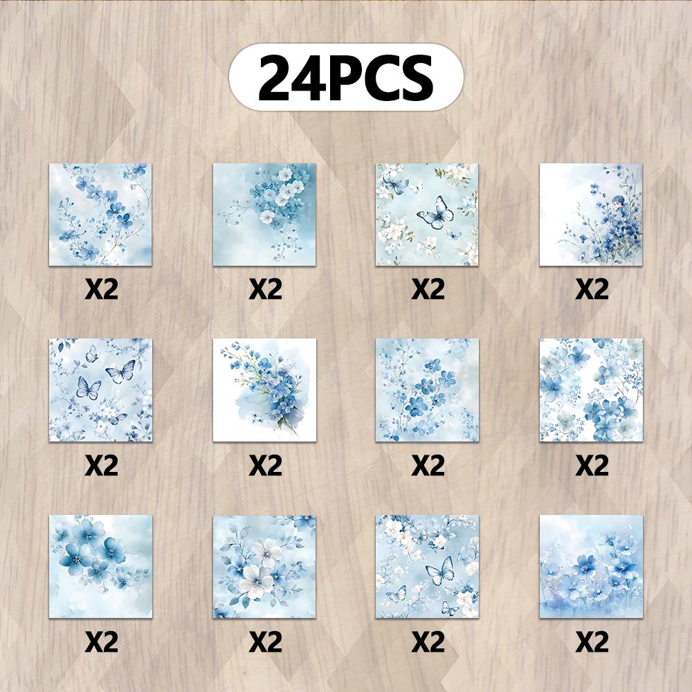 24pcs, Blue Floral Theme Scrapbook Paper, A5 Size, DIY Journals, Material Paper, Greeting Cards, Photo Albums, Crafts, Decoratio
24pcs, Blue Floral Theme Scrapbook Paper, A5 Size, DIY Journals, Material Paper, Greeting Cards, Photo Albums, Crafts, Decoratio