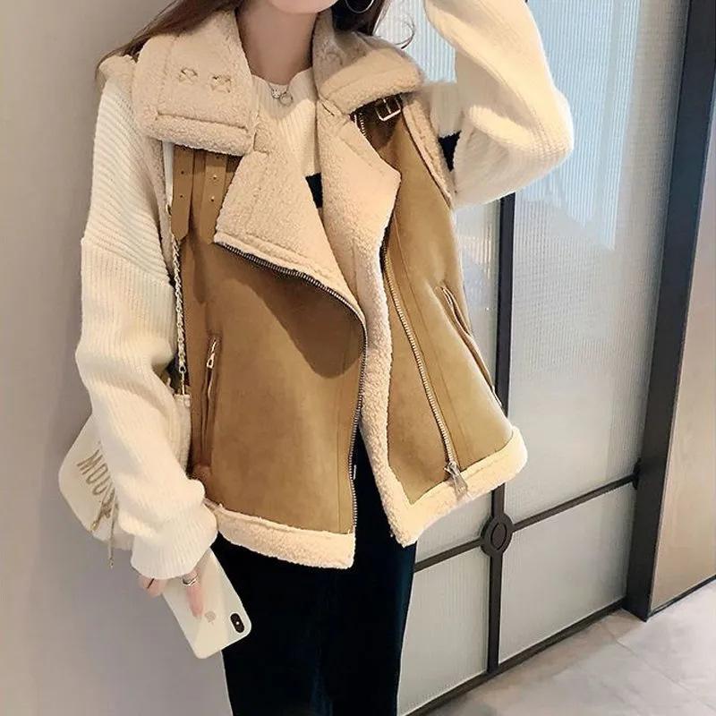 Wear a small vest on the outside, women s versatile outer wear, new foreign style velvet thickened vest, lamb fur integrated tide L recommends 85-55kg темно-коричневого
Wear a small vest on the outside, women s versatile outer wear, new foreign style velvet thickened vest, lamb fur integrated tide L recommends 85-55kg темно-коричневого