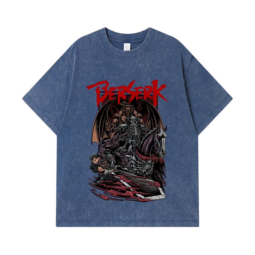 275 GSM Washed T-shirts 100% Cotton Berserk V4 Skull Knight Print Unisex Heavy Cotton T Shirt 2XL королівський синій колір
275 GSM Washed T-shirts 100% Cotton Berserk V4 Skull Knight Print Unisex Heavy Cotton T Shirt 2XL королівський синій колір