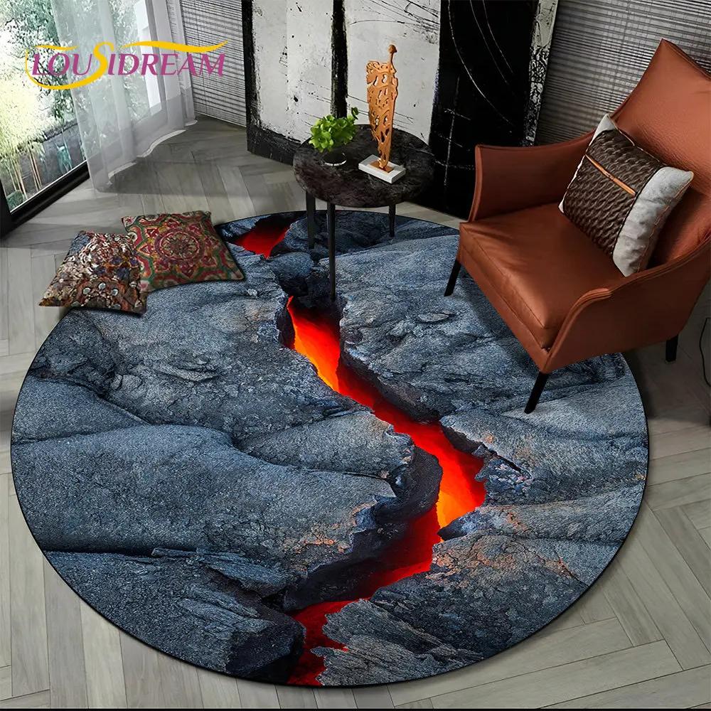 3D Volcano Lava Magma Area Rug,Round Carpet for Living Room Bedroom Footpad Pet Mat Decoration Diameter 60cm
3D Volcano Lava Magma Area Rug,Round Carpet for Living Room Bedroom Footpad Pet Mat Decoration Diameter 60cm