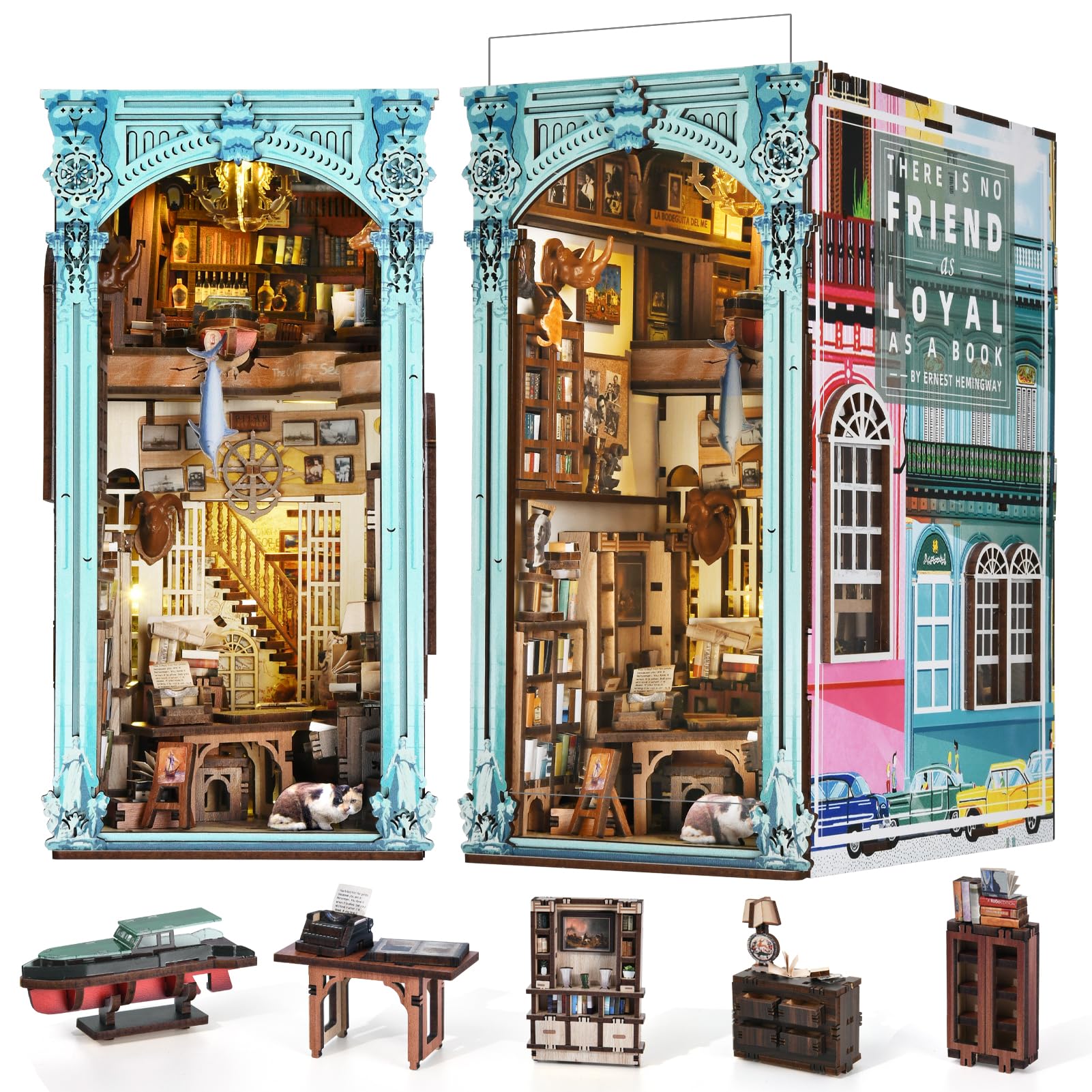 MiniCity DIY Куточок для книги Ляльковий будиночок 3D Мініатюрний будинок Куточок для книги Дерев яне ремесло Закладка Декорація з Ідеальним подарунком для підлітків та дорослих Набір, Набір, Набір, Світлодіод, синій
MiniCity DIY Куточок для книги Ляльковий будиночок 3D Мініатюрний будинок Куточок для книги Дерев яне ремесло Закладка Декорація з Ідеальним подарунком для підлітків та дорослих Набір, Набір, Набір, Світлодіод, синій