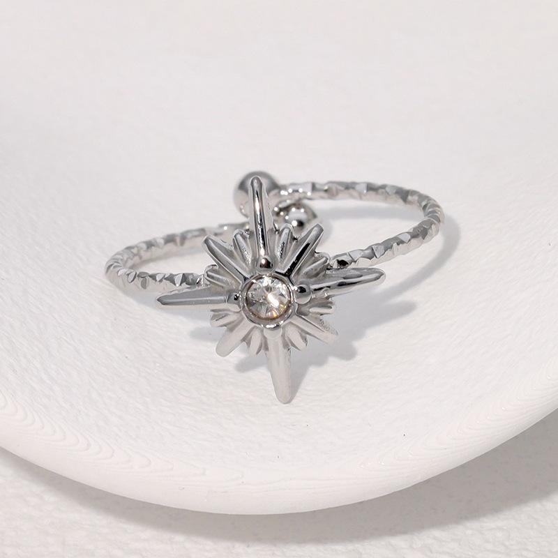 Waterproof Sun Star Zircon Stainless Steel Rings for Women Men Simple Design Open Rings Crystal Inlay Asterism Popular Zircon
Waterproof Sun Star Zircon Stainless Steel Rings for Women Men Simple Design Open Rings Crystal Inlay Asterism Popular Zircon