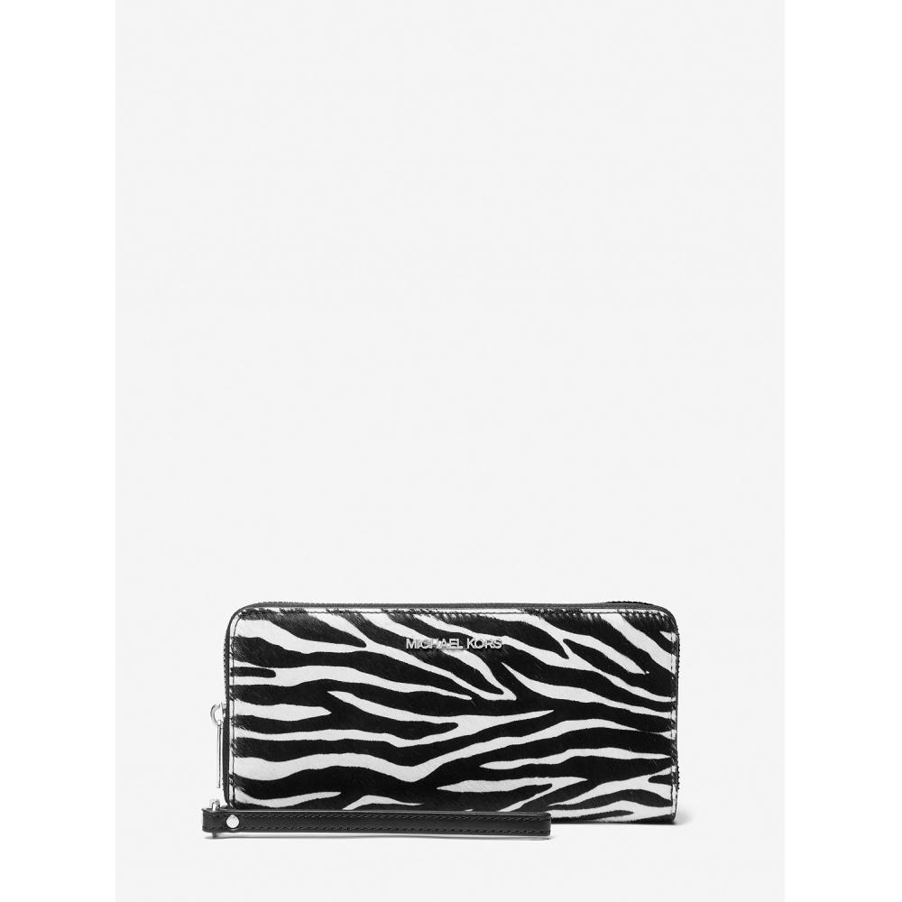 Michael Kors Jet Set Travel Zebra Print Calf Hair Continental Wallet 35s5stve7h1 Black F
Michael Kors Jet Set Travel Zebra Print Calf Hair Continental Wallet 35s5stve7h1 Black F