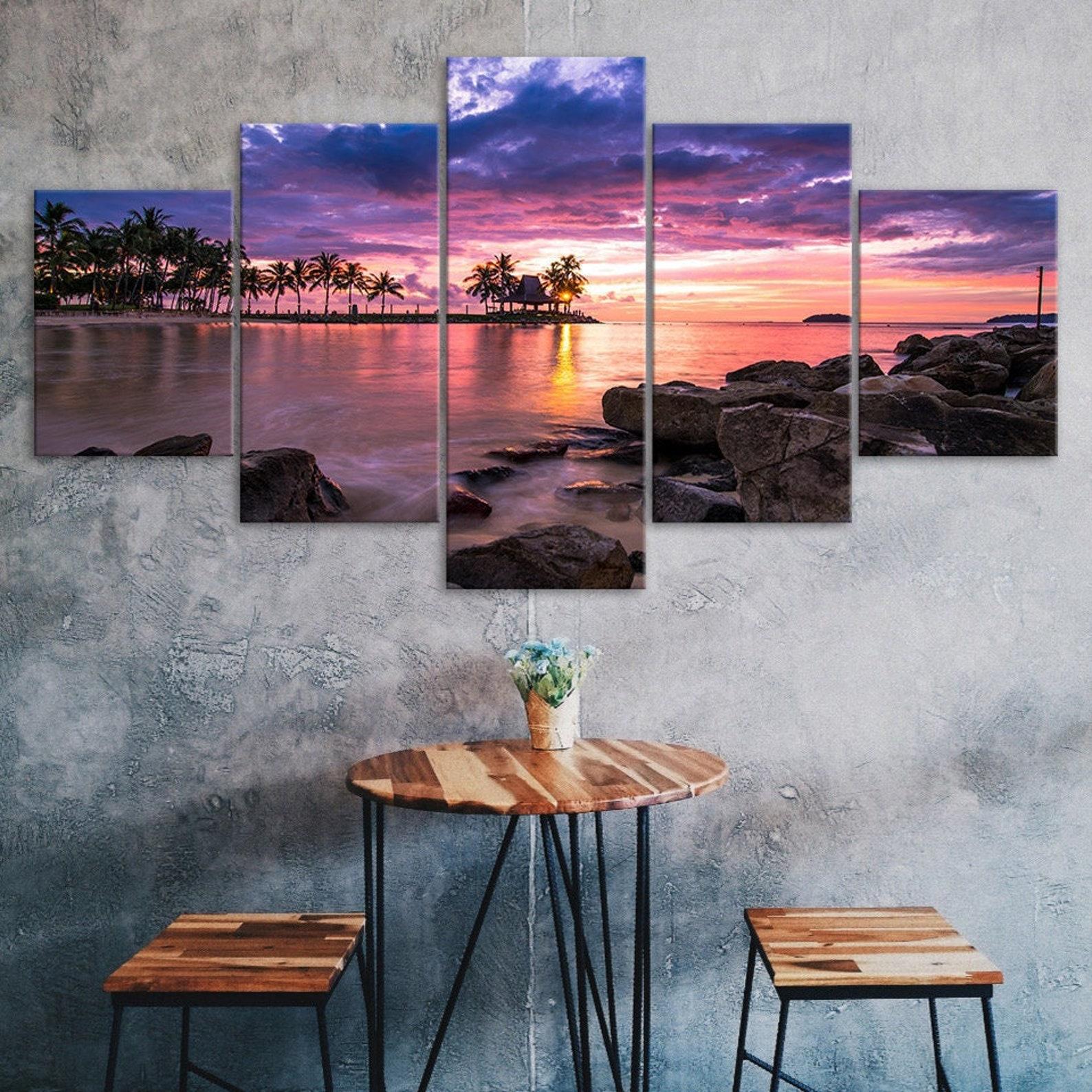 Tropical Beach Rocks Sunset Canvas 5 Piece Five Panel Wall Print Modern Art Poster Picture Home Decor Gift For Him For Her 20X35 20X45 20X55CM
Tropical Beach Rocks Sunset Canvas 5 Piece Five Panel Wall Print Modern Art Poster Picture Home Decor Gift For Him For Her 20X35 20X45 20X55CM