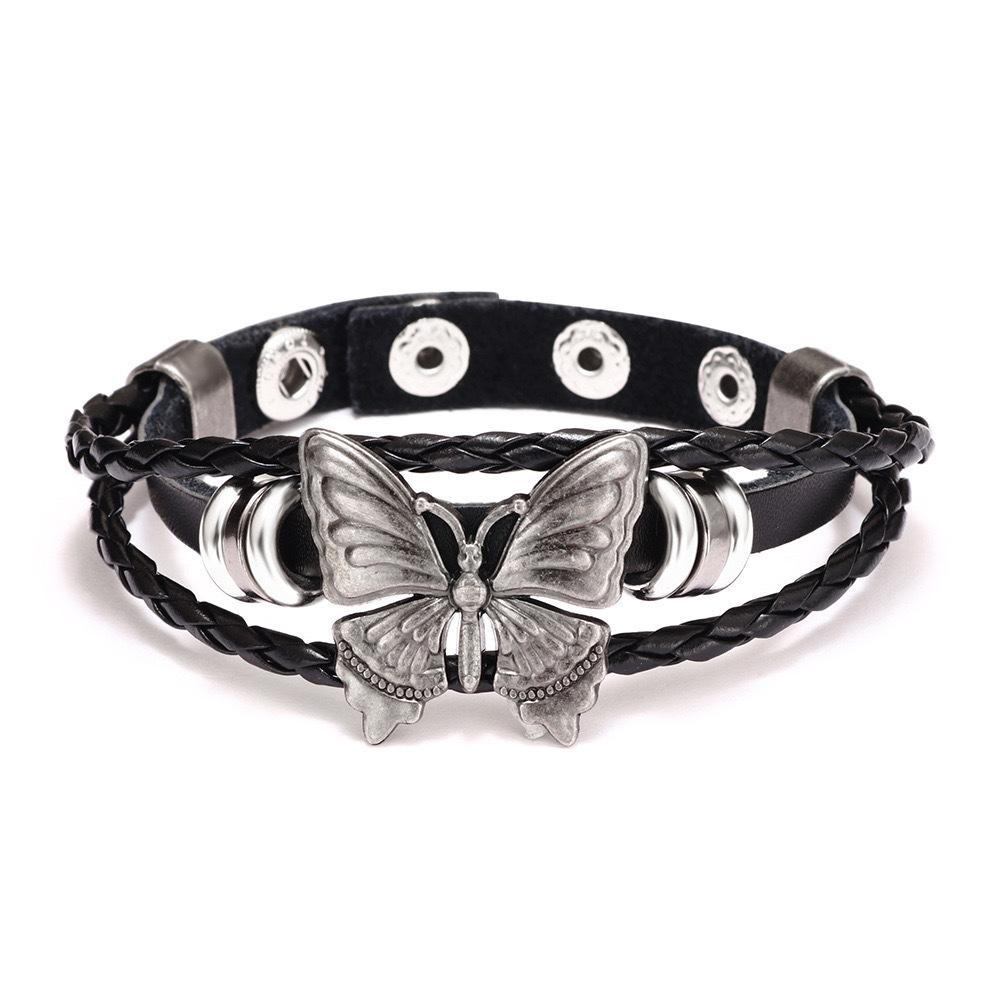 New Retro Butterfly Element PU Bracelet With Niche Design Dark Style And High Aesthetic Value Directly Supplied by the factory 21cm чёрный
New Retro Butterfly Element PU Bracelet With Niche Design Dark Style And High Aesthetic Value Directly Supplied by the factory 21cm чёрный