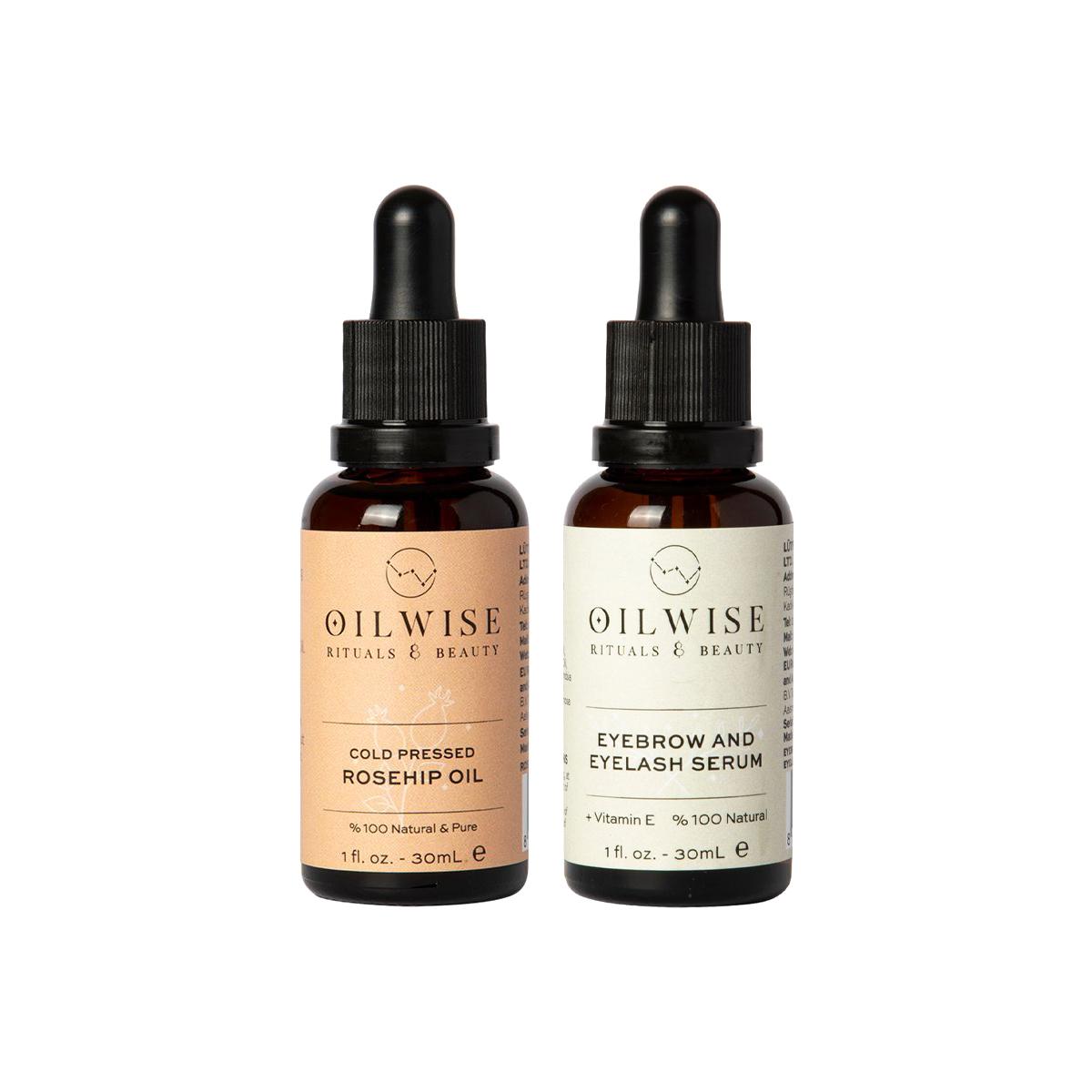 Oilwise Rosehip Seed Oil and Eyebrow and Eyelash Serum Essential Oil Set, %100 High Concentration, Cold Pressed, Undiluted, Anti Aging Face Serum
Oilwise Rosehip Seed Oil and Eyebrow and Eyelash Serum Essential Oil Set, %100 High Concentration, Cold Pressed, Undiluted, Anti Aging Face Serum