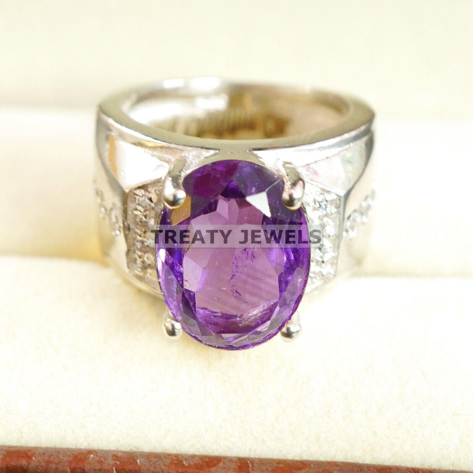 Amethyst Oval Cut Gemstone With 925 Sterling Silver Ring For Men s #A689 JL375658873805 4-16 US срібний
Amethyst Oval Cut Gemstone With 925 Sterling Silver Ring For Men s #A689 JL375658873805 4-16 US срібний