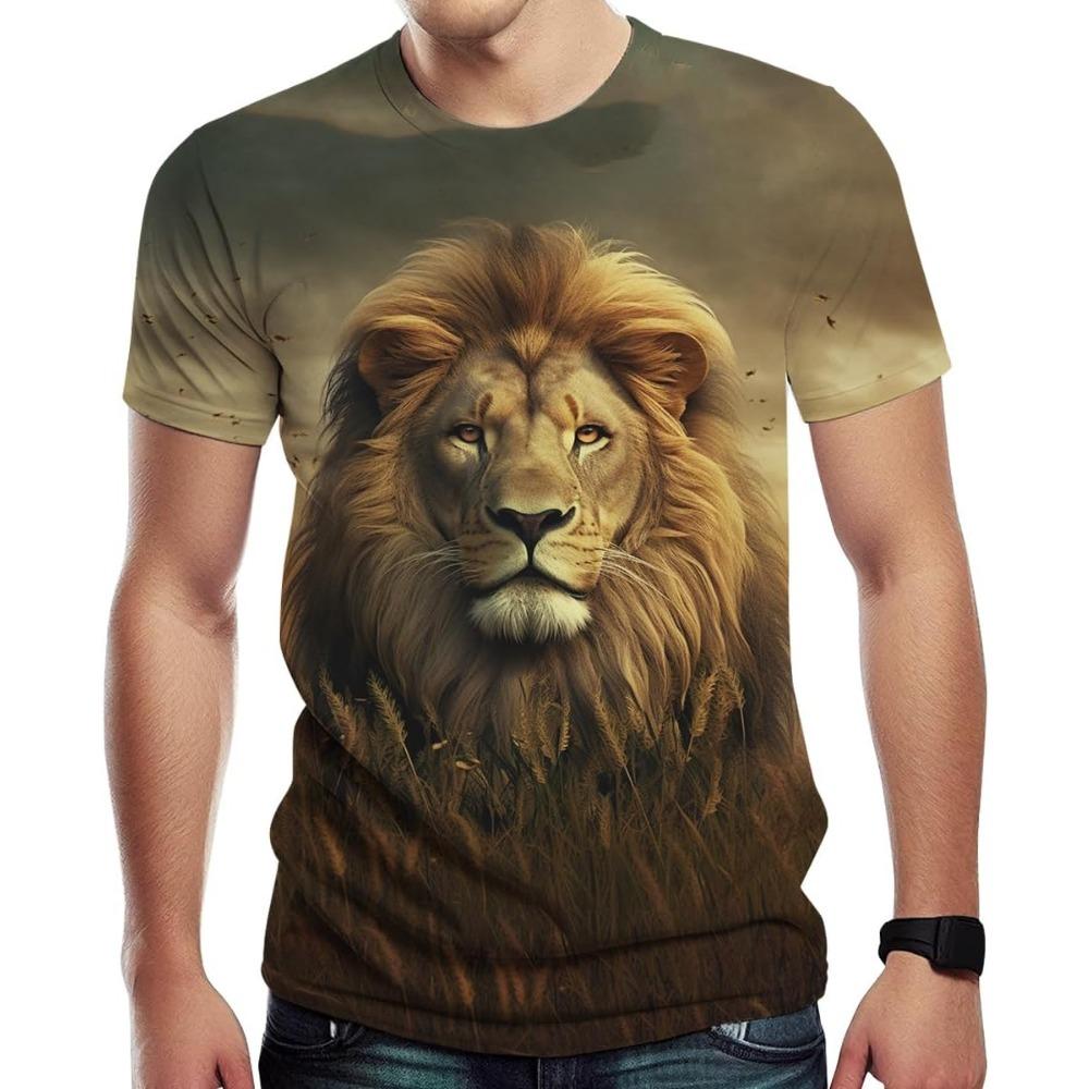 Летняя мужская футболка с 3D-принтом «Животное льва», повседневная футболка с коротким рукавом 6XL
Летняя мужская футболка с 3D-принтом «Животное льва», повседневная футболка с коротким рукавом 6XL
